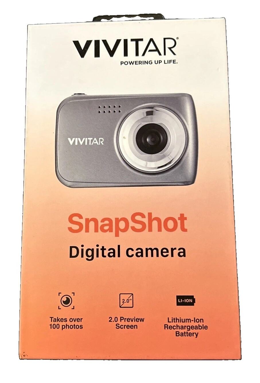 Vivitar Snapshot Digital Camera with Lithium-Ion Rechargeable Battery Brand New!